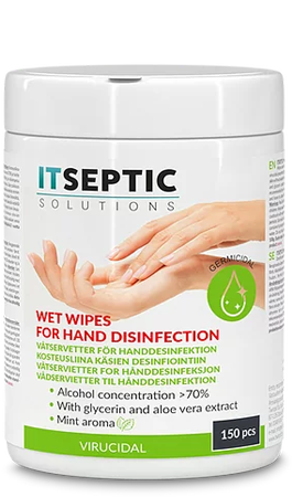 ITSEPTIC Hand Disinfection Wipes (150 pcs, 12×24 cm)