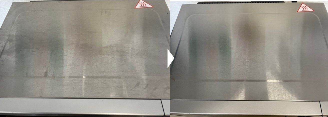 Stainless Steel Cleaner – before/after