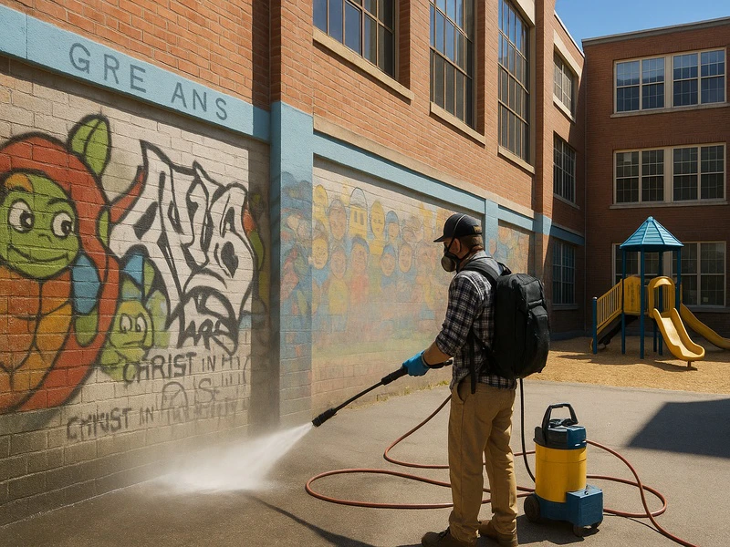 Graffiti removal at schools